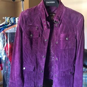 Purple suede jacket